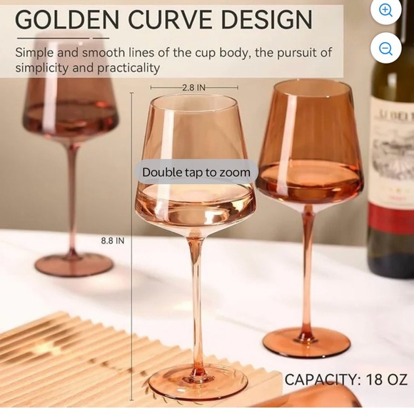 Comfit handmade brown Wine Glass Set - Picture 2 of 6